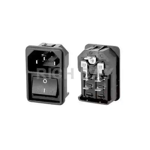 IEC C14 AC Inlet+Switch ,Snap-in/Screw type