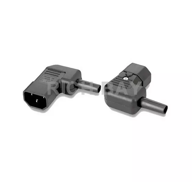IEC C14 right angle power plug 