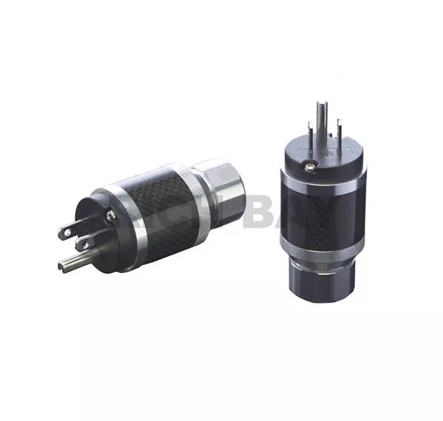 NEMA 5-15P, Rhodium plating, Aluninum/Carbon shell