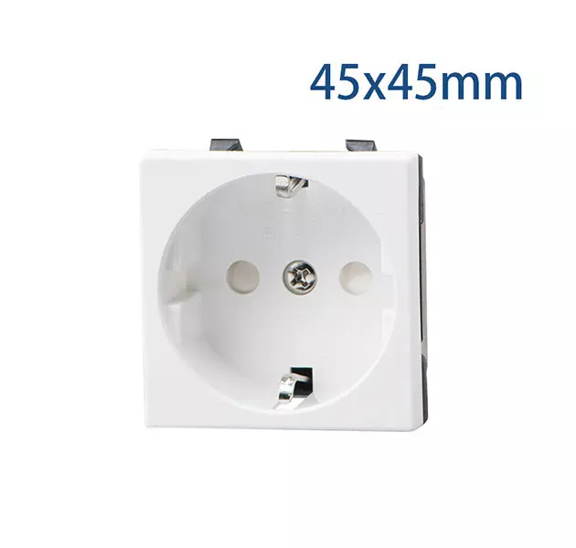 Schuko Outlet 45x45mm 1U